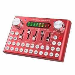 Remall Live Sound Card V8 Voice Changer Dual Dsp Noise Reduction Chip Audio Mixer Multiple Funny Effects For Phone Computer Game Ipad Karaoke Streamer