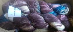 Yarn 100% Bamboo - Purple blue white
