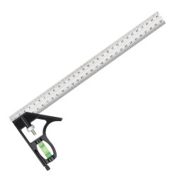 12 Professional-grade Stainless Steel Angle Combination Square Ruler - Perfectly Adjustable Resolution