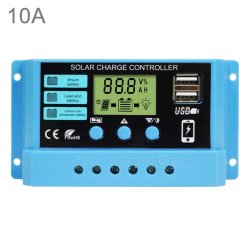 10A Solar Charge Controller 12V 24V Lithium Lead-acid Battery Charge Discharge Pv Controller