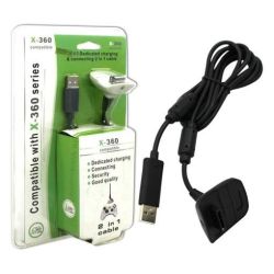 Replcement Xbox 360 Compatible 2 In 1 Charger