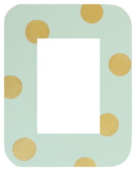 Mint Green With Gold Polka Dots Switch Frame