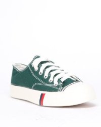 Utopia Mens Canvas Lace Up Shoes Dark Green
