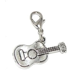 Jewelry Monster Clip-on "accoustic Guitar" Charm Bead 22036