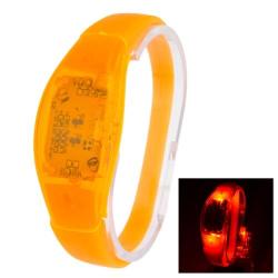 Fashion Sound Activated LED Silicone Bracelet Orange