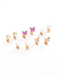 Goldair Gold Ombre Star Clip On Earring 8-PACK