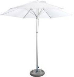 Mariner Patio 2.6M Aluminium Classic Line Umbrella White Hexagonal