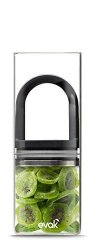 Best Premium Airtight Storage Container For Coffee Beans Tea And Dry Goods - Evak - Innovation That Works By Prepara Glass And Stainless Black
