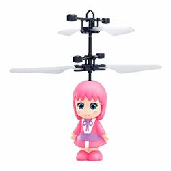 Libobo Flying MINI Rc Infraed Induction The Robot Flashing Light Toys For Kid Gifts Toy Pink