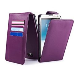 32nd Flip Wallet Pu Leather Case Cover For Samsung Galaxy Note 4 Sm-n910 Scree Flip - Purple
