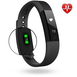KEDA Fitness Tracker Bluetooth Notification Push Pedometer Smart Wristband Black