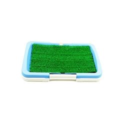 Owikar Pet Toilet Mesh Tray Pet Dog Toilet Indoor Doggy Training Potty Patch Training Pad Dog Training Pet Pad Holder For Small Dogs Cats Blue