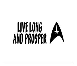 Live Long And Prosper Decal Car Window Bumper Sticker Star Trek Spock W logo Black