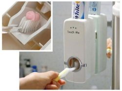 Toothpaste Dispenser & Toothbrush Holder Set