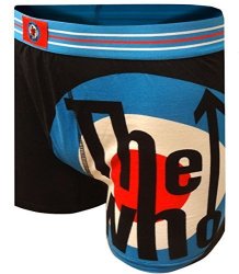 Mad Engine Men's The Who Rock Band Black Boxer Briefs XL