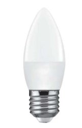 Switched 5W Candle LED Light Bulb E27 - Cool White