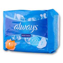 Always Maxi Thick Sanitary Pads Wings Normal Flow 10 Pack