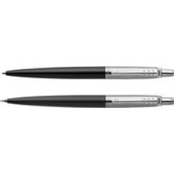 Jotter Ballpoint Pen & Pencil Set - Bond Street Black Chrome Trim