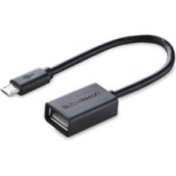 UGreen Micro USB M To USB2.0 F Otg Adapter - Black