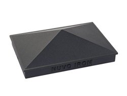 Nuvo Iron 3.5" X 5.5" Or 4" X 6" Pyramid Ornamental Aluminium Post Cap Fencing - Black
