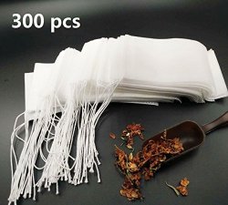 200Pcs Disposable Tea Filter Bags Empty Cotton Drawstring Seal Filter Tea Bags