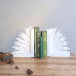 Crown Book Ends Gloss White