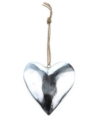 Sarongi Wooden Heart Silver