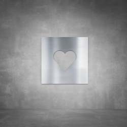 Heart Sign - Brushed Stainless Steel