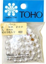 Toho Pearl NO.200 White 8MM 5P Set Japan Import