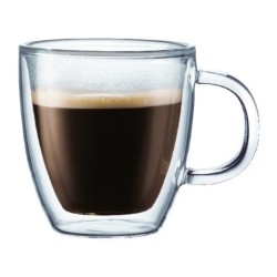 Bistro Double Wall Glass Espresso Mug 150ML Set Of 2