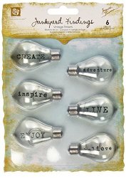 Prima Marketing 891534 Junkyard Findings Vintage Trinkets-typo Bulbs 6 PACK