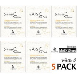 Facial Sheet Mask Naisture Face Treatment 5 Pack Pure 100% Cotton Smooth Moisturizing Revitalizes Skin Damaged By Uv Rays And Enhances Clarity 22ML Made
