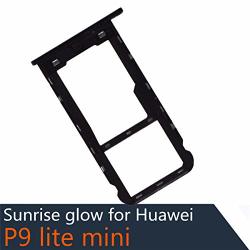 Dual Sim Card Holder + Micro Sd Card Slot Compatible With Huawei P9 Lite MINI Y6 Pro 2017 Black