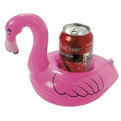 12PCS MINI Flamingo Inflatable Water Floating Cell Phone Drink Can Coke Cup Hold