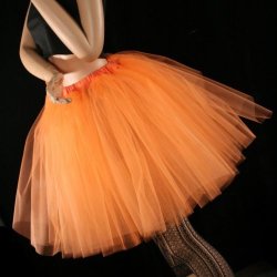 Adult Tutu Skirt: Orange- 40cm Length