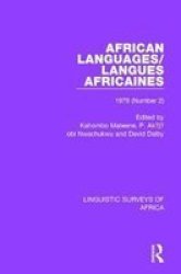 African Languages langues Africaines - Volume 5 2 1979 Paperback
