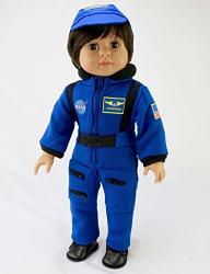 Navy Blue Nasa Astronaut Suit Fits 18" American Girl Dolls Madame Alexander Our Generation Etc. 18 Inch Doll Clothes