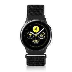Wniph 22MM Quick Release Watch Band Compatible With Samsung Galaxy huawei pebble asus ticwatch Smart Watch Soft Nylon Lightweight Breathable Replacement Sport Strap Dark Black 22MM