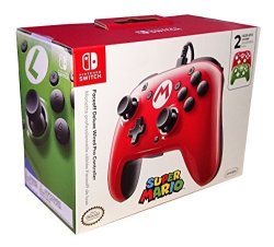 PDP Nintendo Switch Faceoff Wired Pro Controller With 2 Super Mario Controller Faceplates