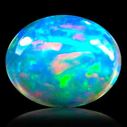 G.i.s.a. Certified 4.00ct Opal - Vivid Multi-colour Play Of Fire