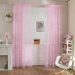 Alexgt Voile Curtain Butterfly Print Sheer Window Drapes Home Decoration