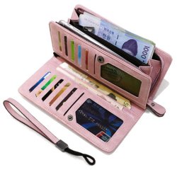 UNIVERSAL Large Capacity Card Slot Long Purse Clutch Phone Wallet For Phone Under 5.5- Inch