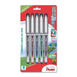 Cell Distributors Pentel Energel Nv Liquid Gel Pen Medium Line Metal Tip Assorted Ink 5 Pack Bl27bp5m Reviews Online Pricecheck