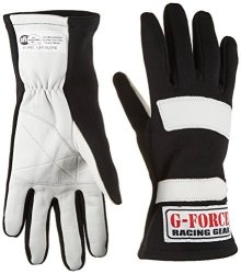 G-force 4101LRGBK G5 Black Large Junior Racing Gloves