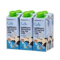 Kids Bubblegum Flavoured Low Fat Milk 6 X 250 Ml