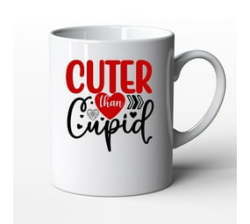 Valentines Day Love Birthday Present - 4 Cuter Than Cupid 01 White - 11OZ Coffee Mug