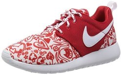 Nike Kids Roshe One Print Gs University Red white-black Youth Size 6