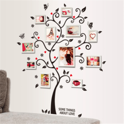 1PC Photo Tree Wall Sticker Pvc For Photo Frame Decor Self-adhesive Peel & Stick Waterproof Wall Decor Art Decals For Home Bedroom Living Room Decor 17.7 23.6IN