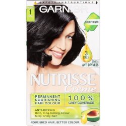 Garnier Nutrisse Creme Permanent Nourishing Hair Colour Liquorice Black 1