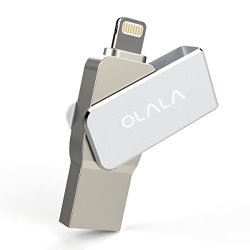 Olala 64GB USB 3.0 Flash Drive Stick With Lightning Connector For Iphone Ipad Silver Apple Mfi Certified